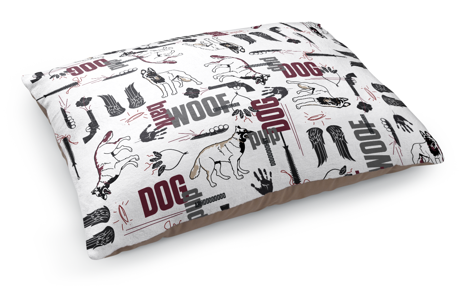 The Walking Dead Dog Pattern Pet Bed