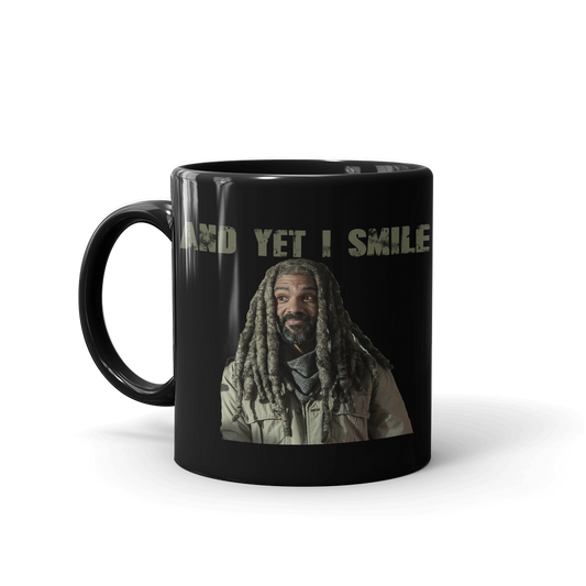 The Walking Dead Ezekiel And Yet I Smile Black Mug-0