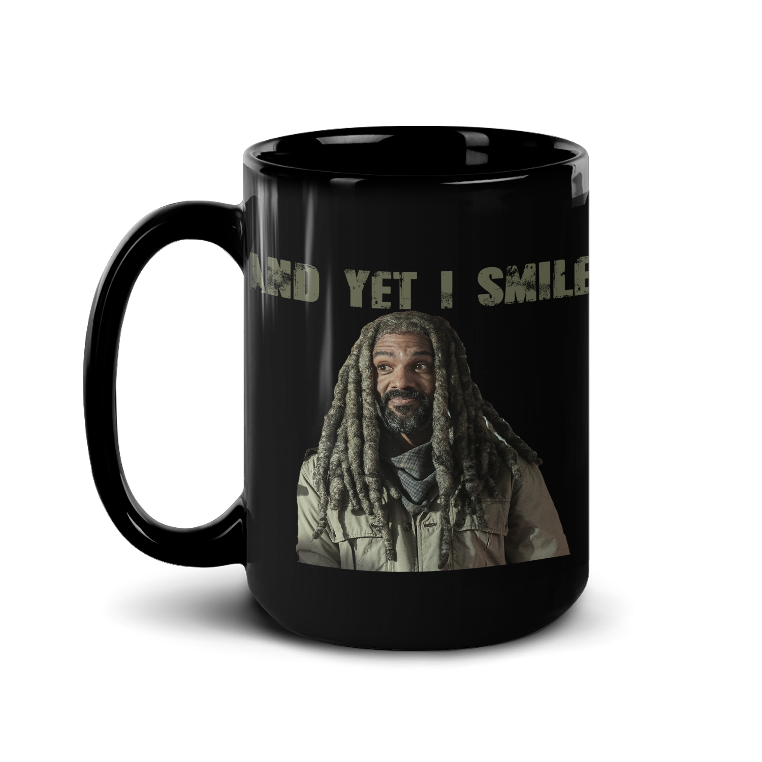 The Walking Dead Ezekiel And Yet I Smile Black Mug – The Walking Dead Shop