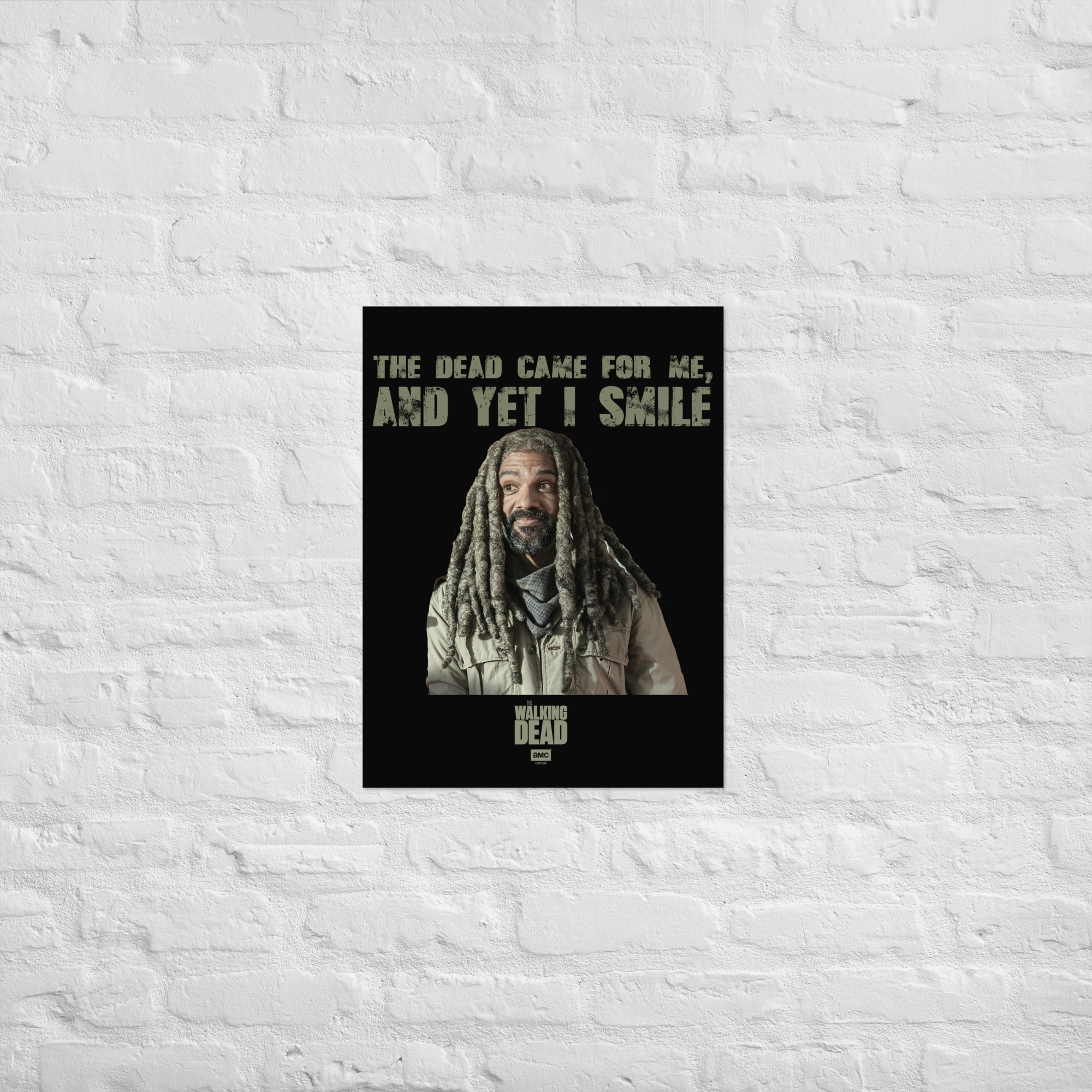The Walking Dead Ezekiel And Yet I Smile Premium Satin Poster-2