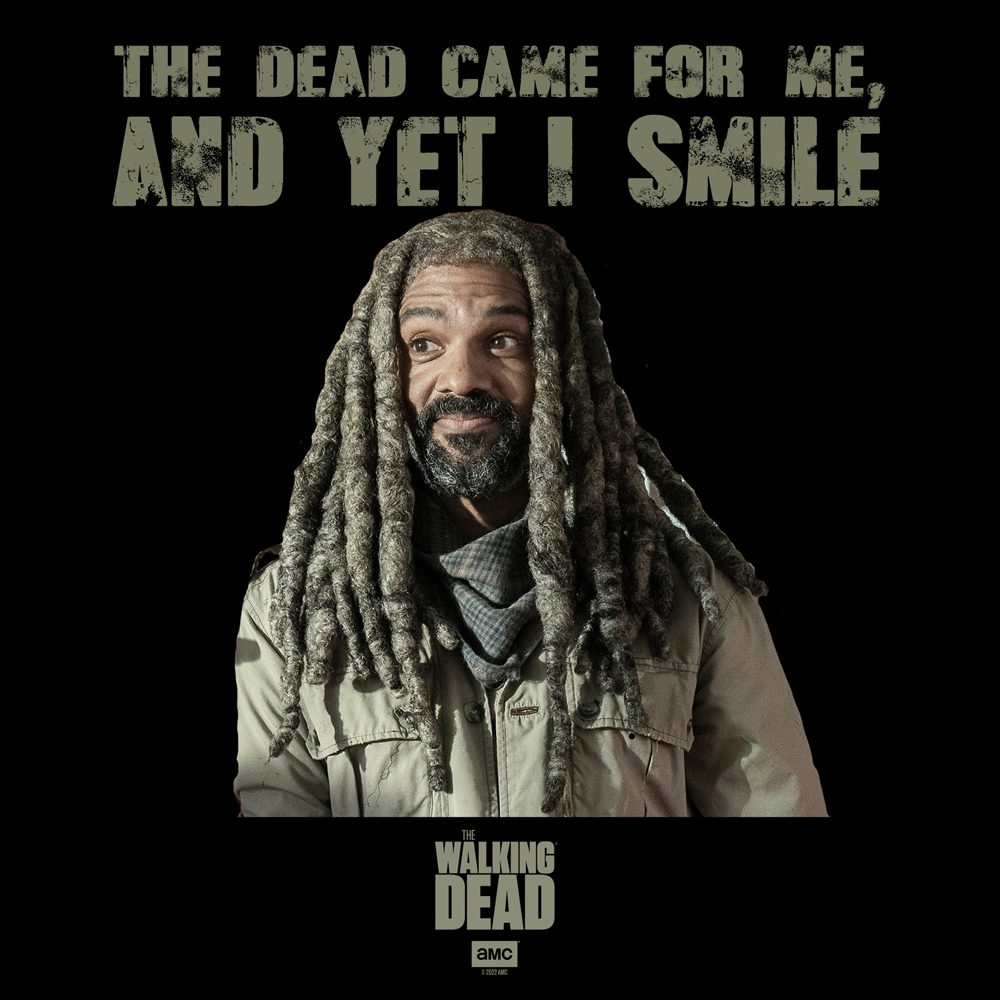 The Walking Dead Ezekiel And Yet I Smile Premium Satin Poster