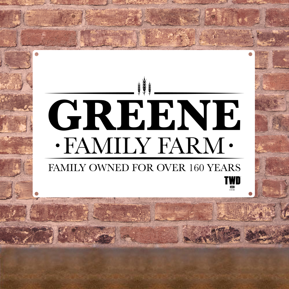 The Walking Dead Greene Family Farm Metal Sign-0