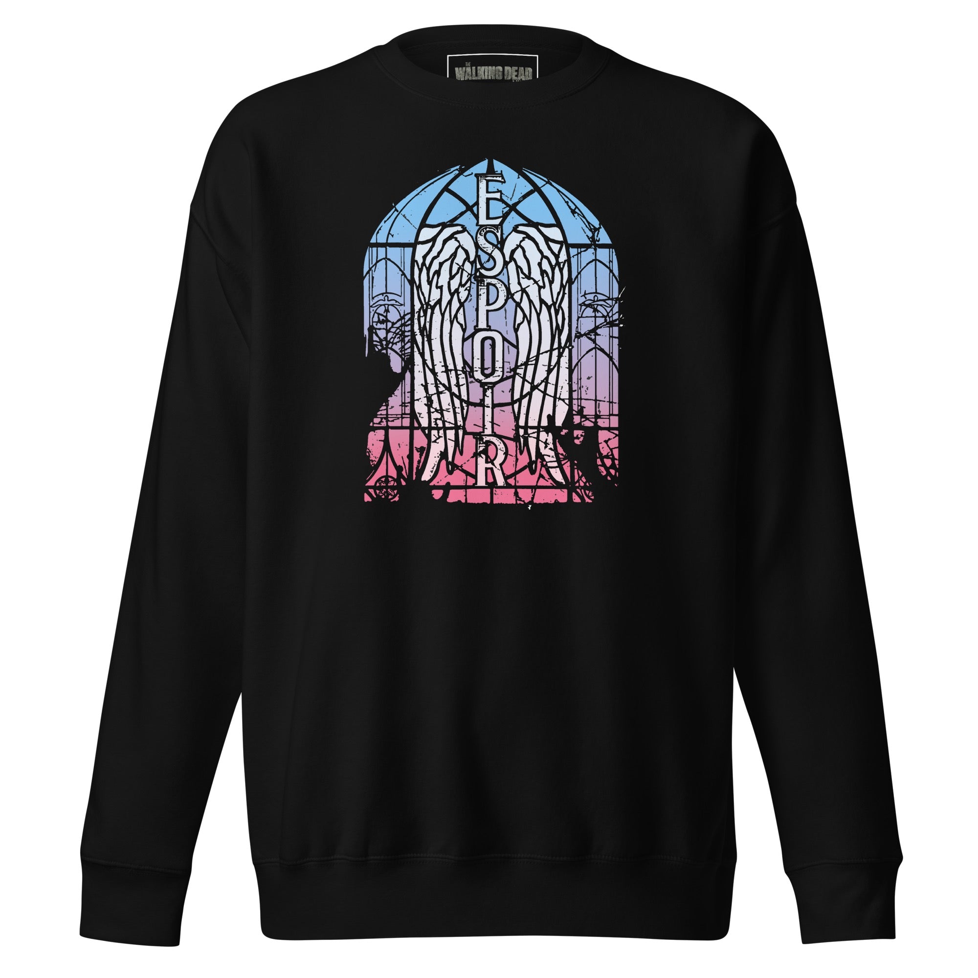 The Walking Dead Daryl Dixon Stained Glass Adult Sweatshirt-0