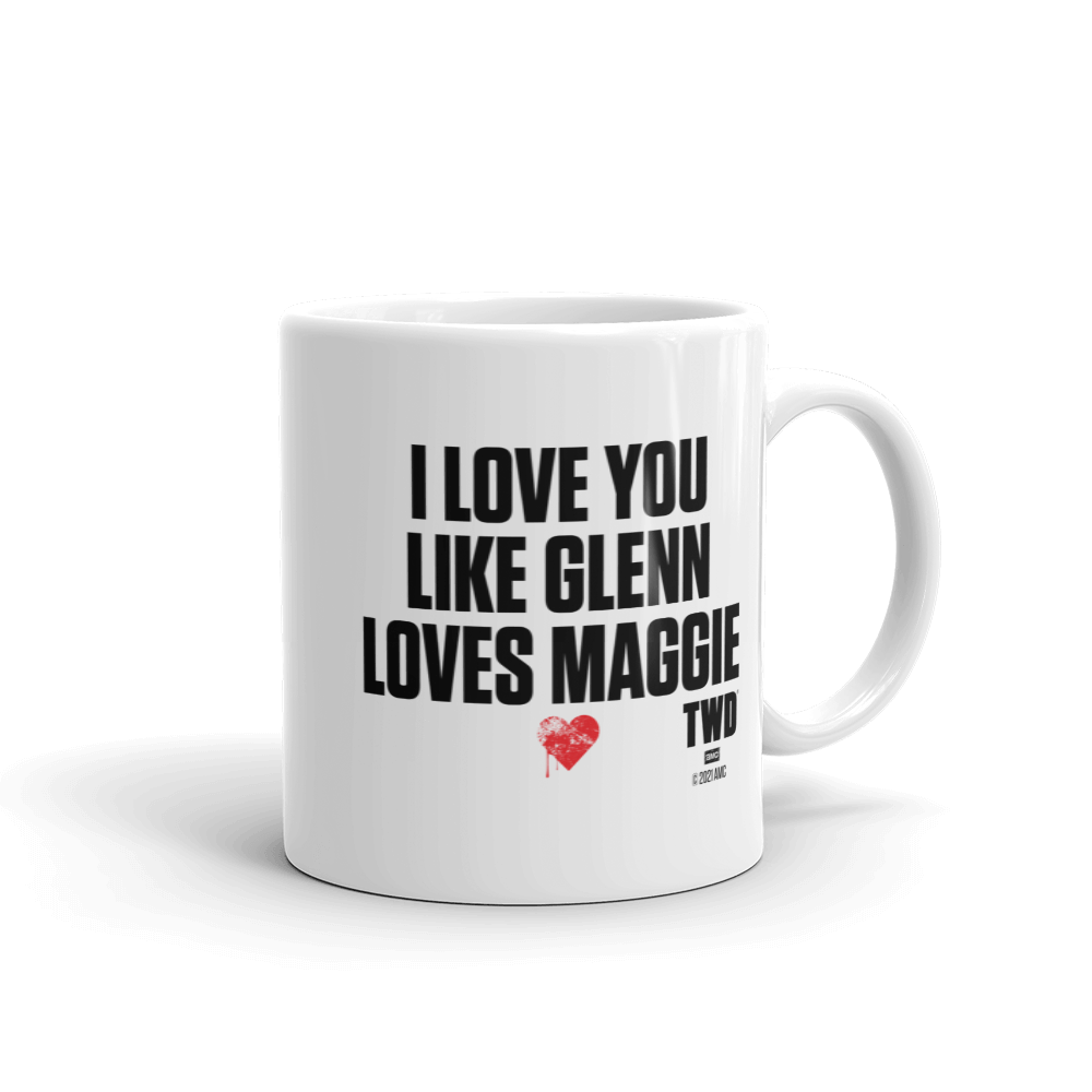 The Walking Dead Glenn Loves Maggie White Mug
