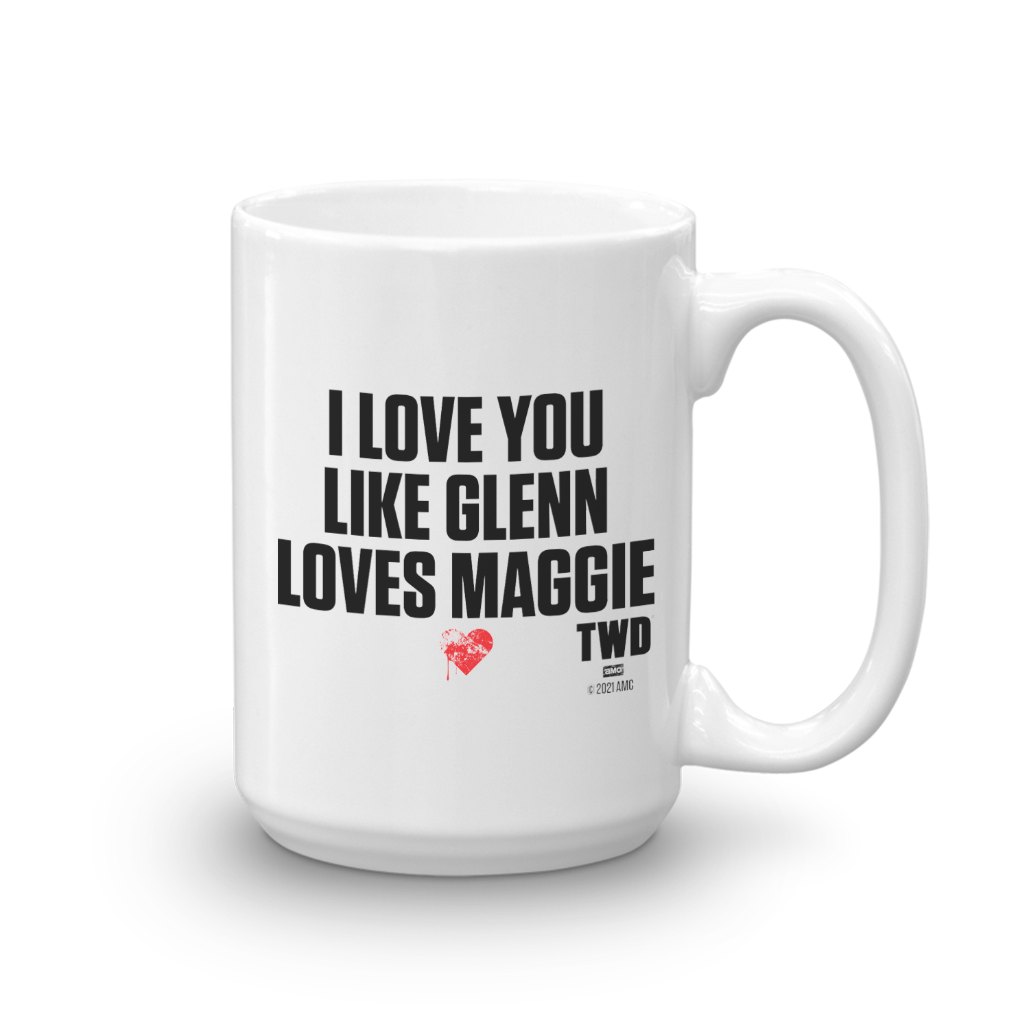 The Walking Dead Glenn Loves Maggie White Mug-3