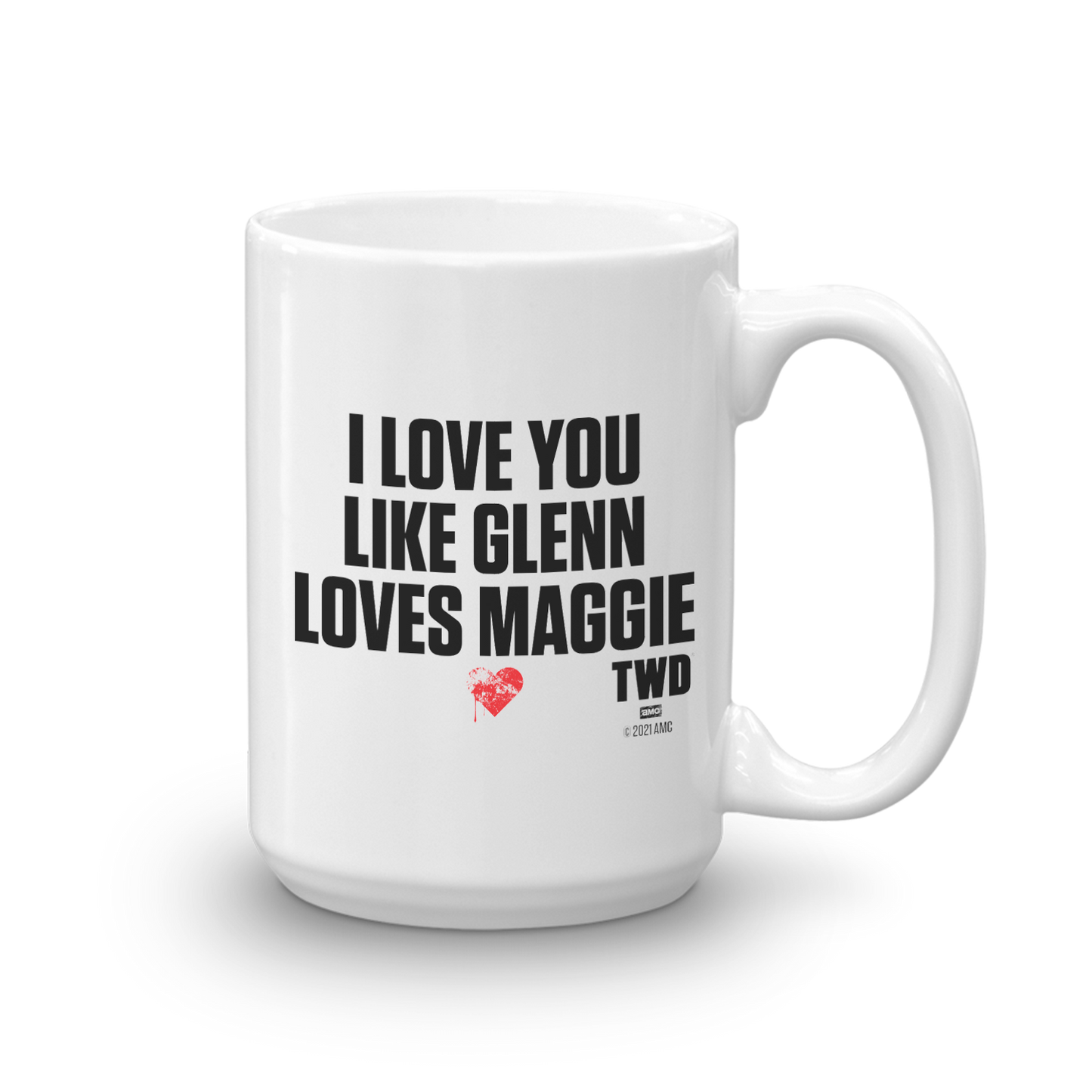 The Walking Dead Glenn Loves Maggie White Mug