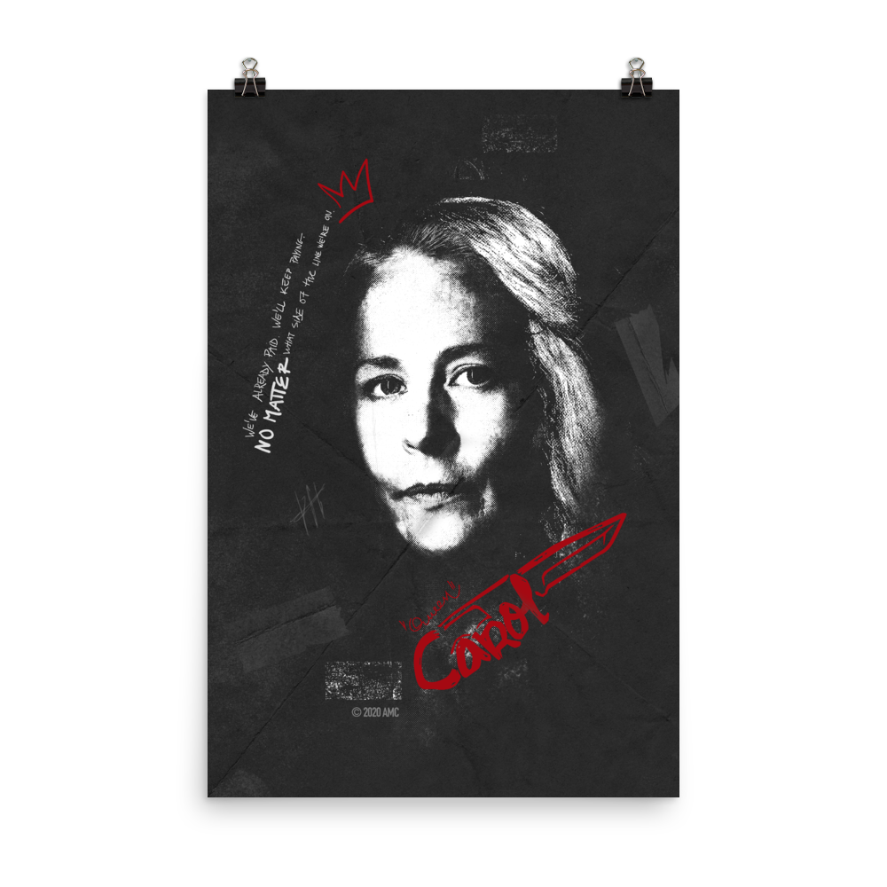 The Walking Dead Carol Graffiti Premium Satin Poster