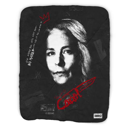 The Walking Dead Carol Graffiti Sherpa Blanket-0