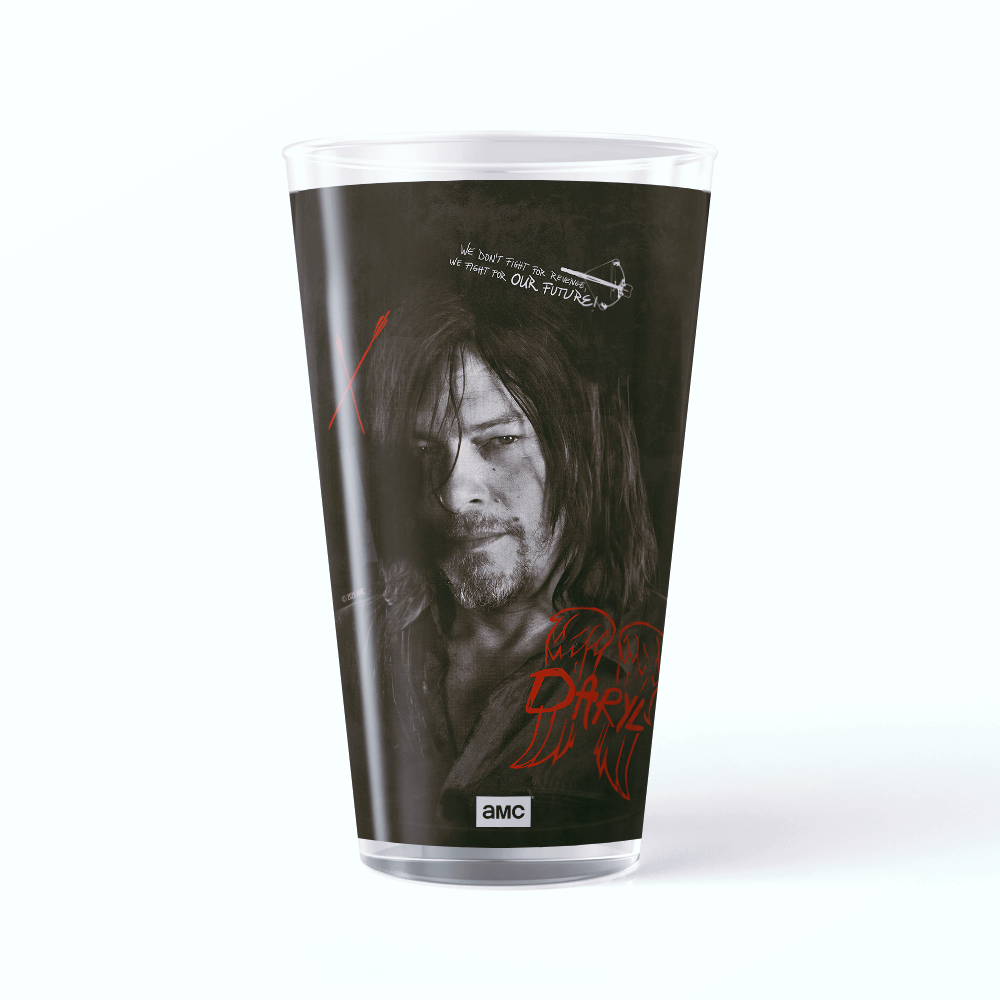 The Walking Dead Daryl Graffiti Drinking Glass