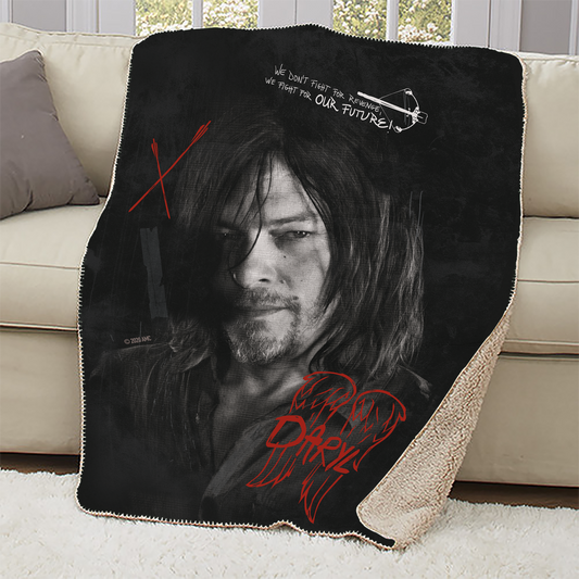 The Walking Dead Daryl Graffiti  Sherpa Blanket-1