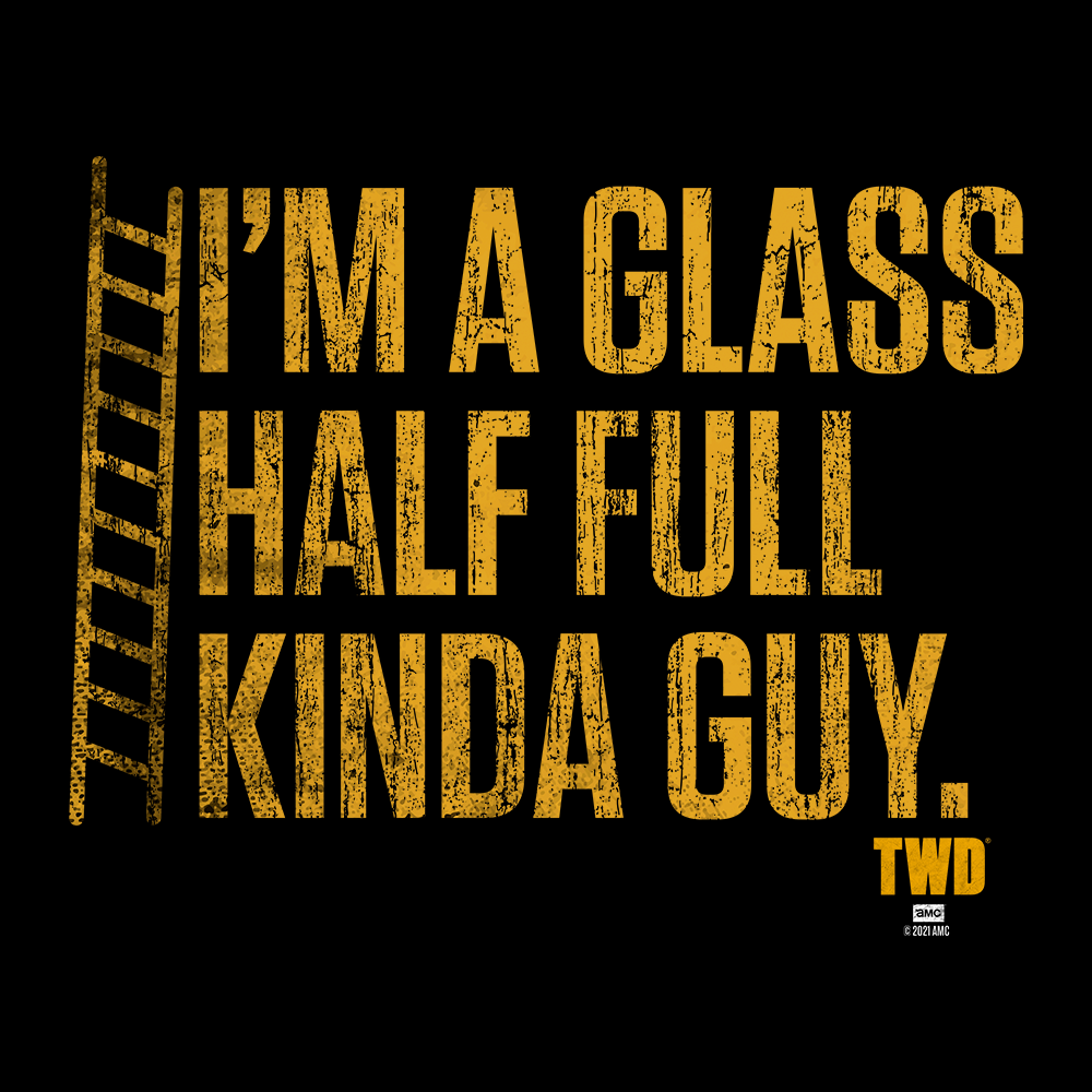 The Walking Dead Glass Half Full Adult Short Sleeve T-Shirt