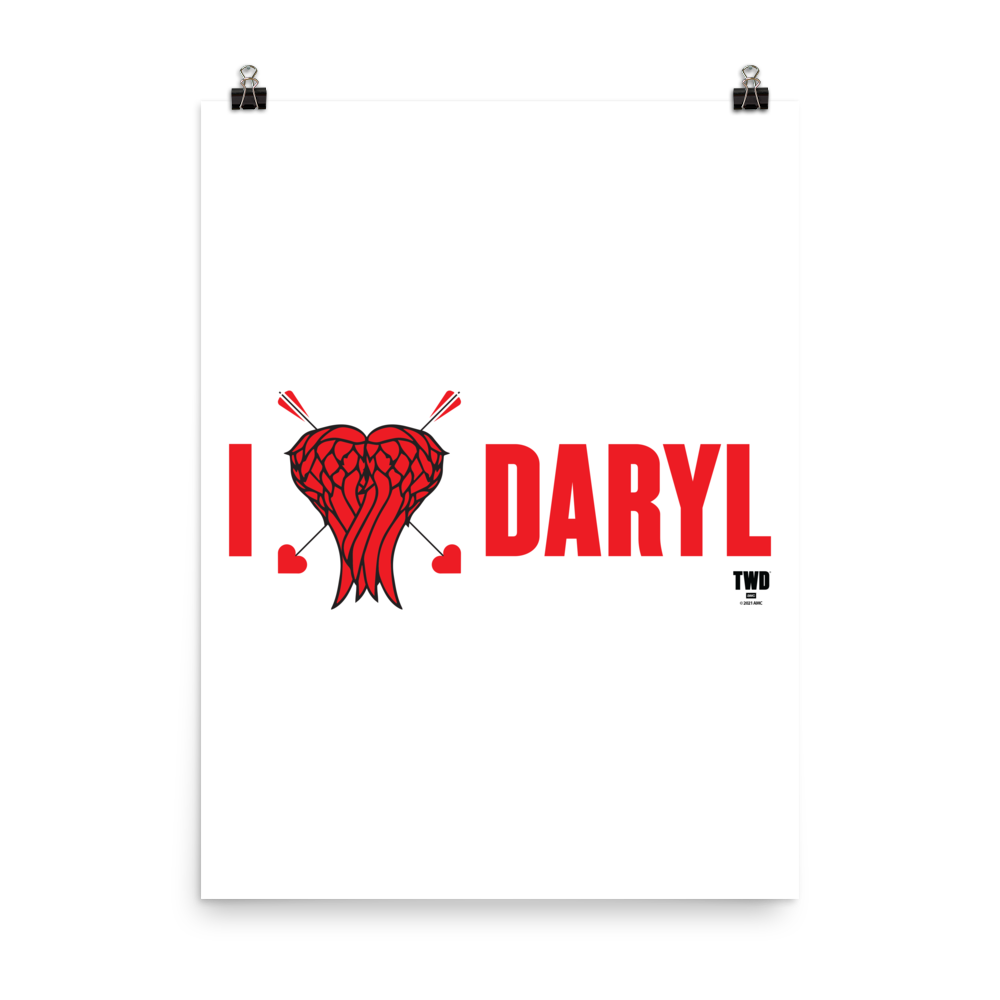 The Walking Dead I Heart Daryl Premium Satin Poster-0