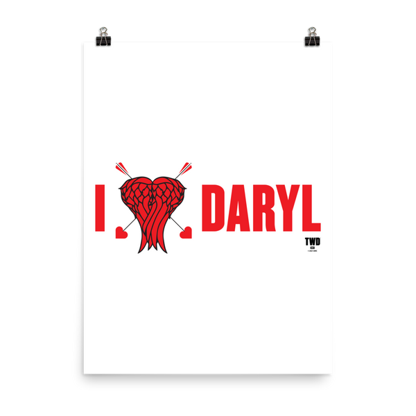 The Walking Dead I Heart Daryl Premium Satin Poster