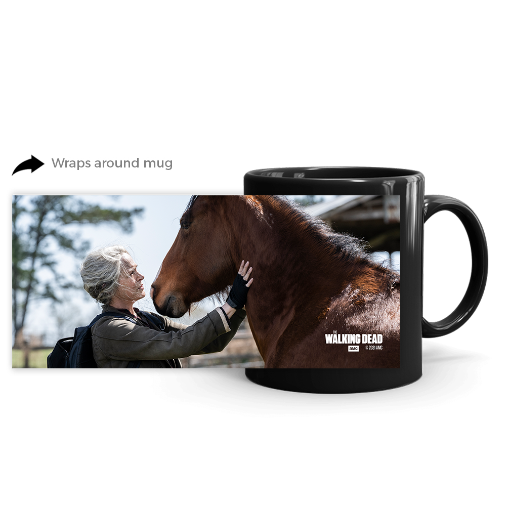 The Walking Dead Carol and Horse Black Mug-1