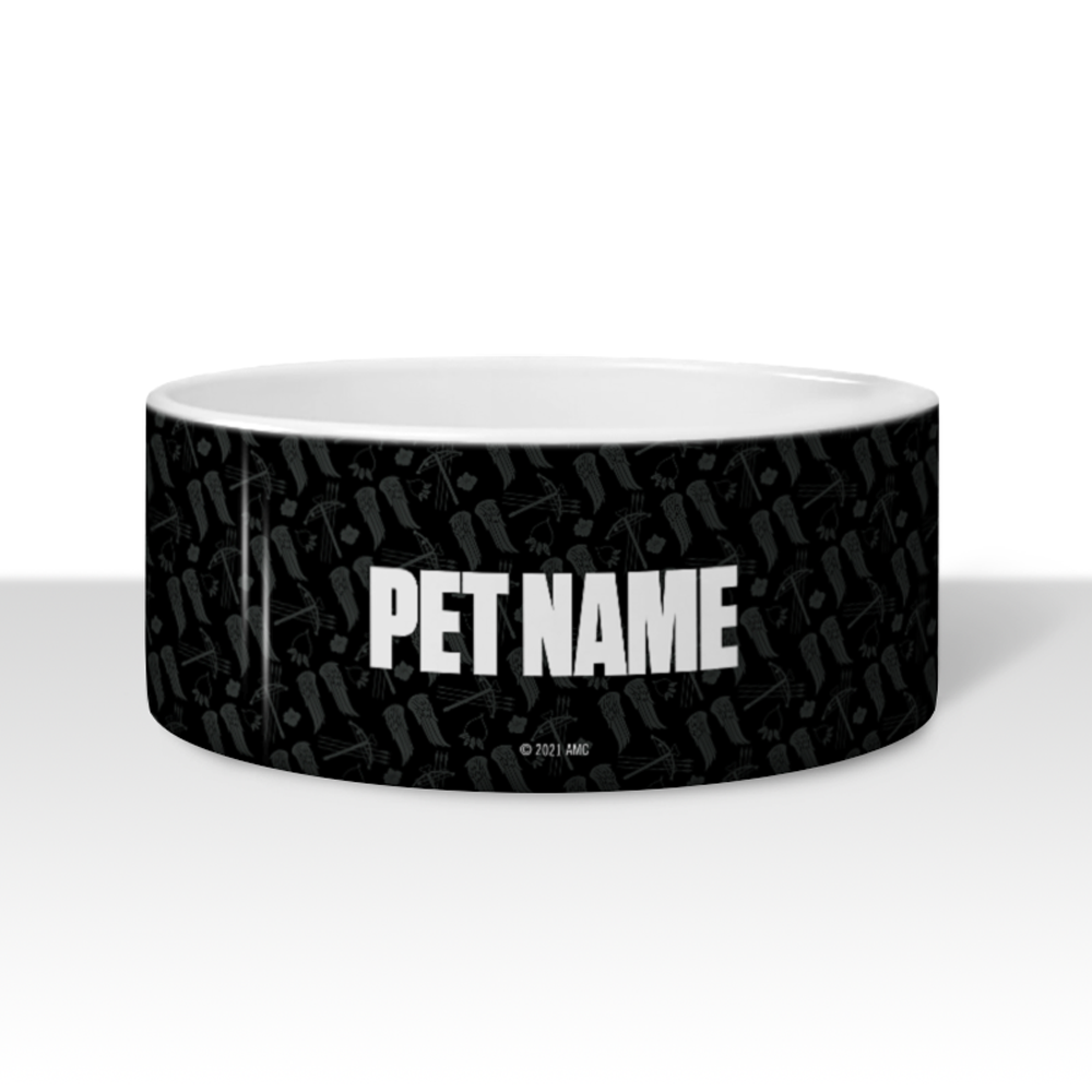 The Walking Dead Icons Personalized Pet Bowl