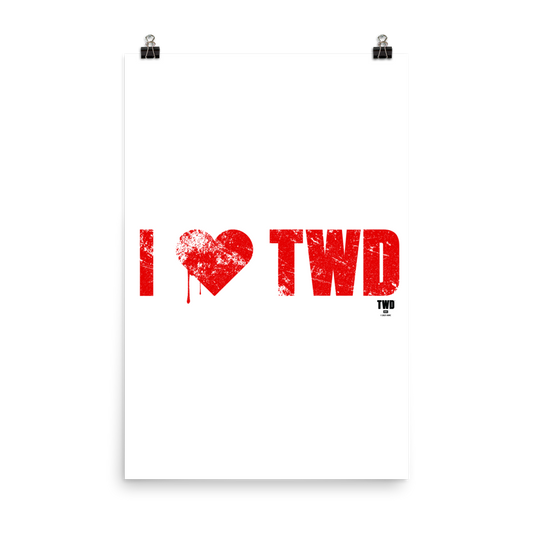 The Walking Dead I Heart TWD Premium Satin Poster-0