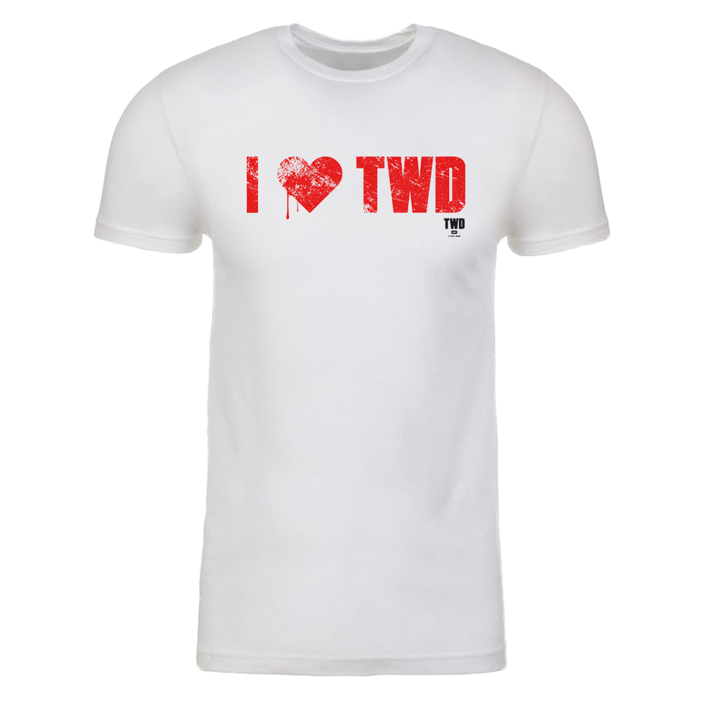 The Walking Dead I Heart TWD Adult Short Sleeve T-Shirt-0