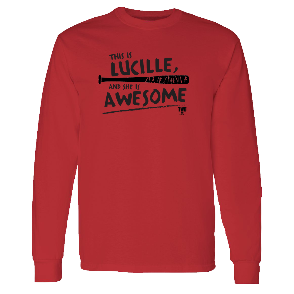 The Walking Dead Lucille Is Awesome Adult Long Sleeve T-Shirt