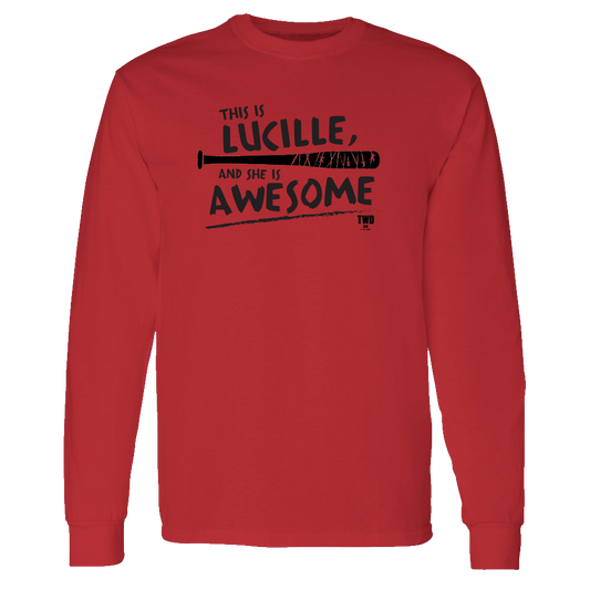 The Walking Dead Lucille Is Awesome Adult Long Sleeve T-Shirt-0