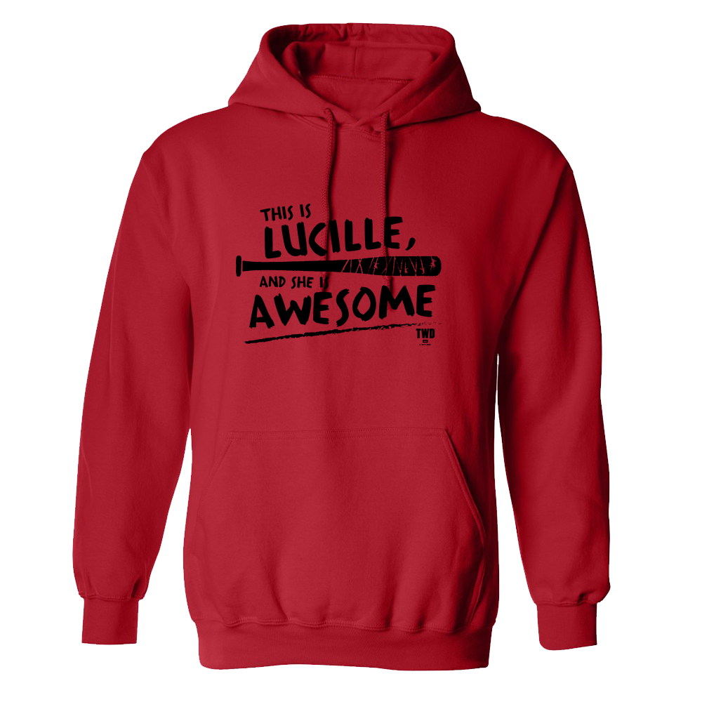 The Walking Dead Lucille Is Awesome Fleece Hooded Sweatshirt