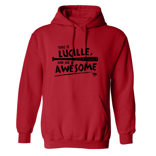 The Walking Dead Lucille Is Awesome Fleece Hooded Sweatshirt-0