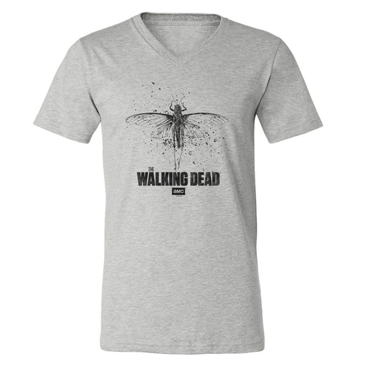 The Walking Dead Locust Adult V-Neck T-Shirt-3