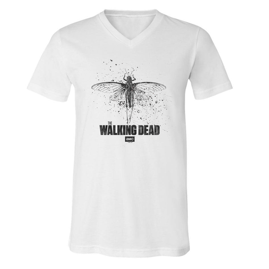 The Walking Dead Locust Adult V-Neck T-Shirt-0