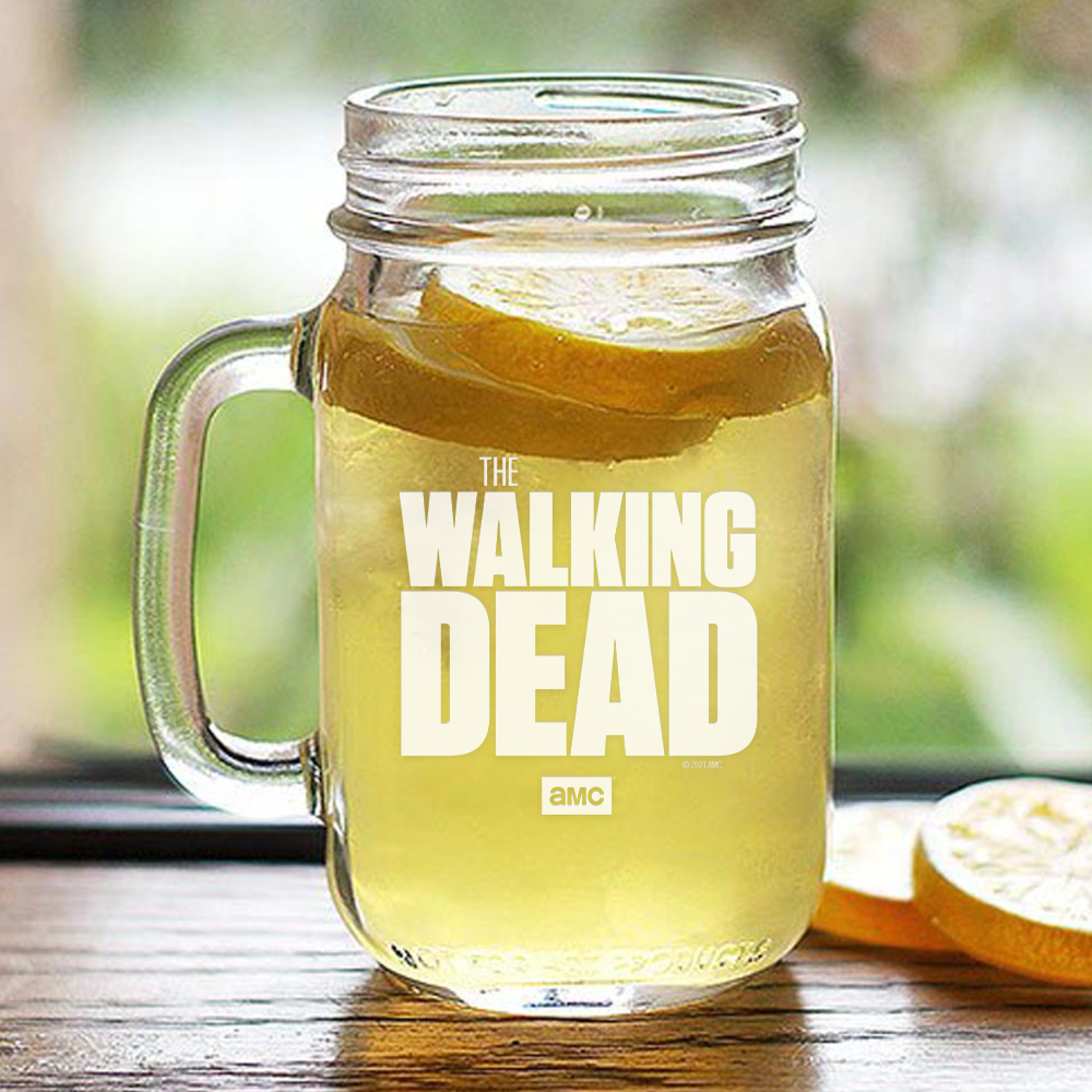 The Walking Dead Logo Laser Engraved Mason Jar-0