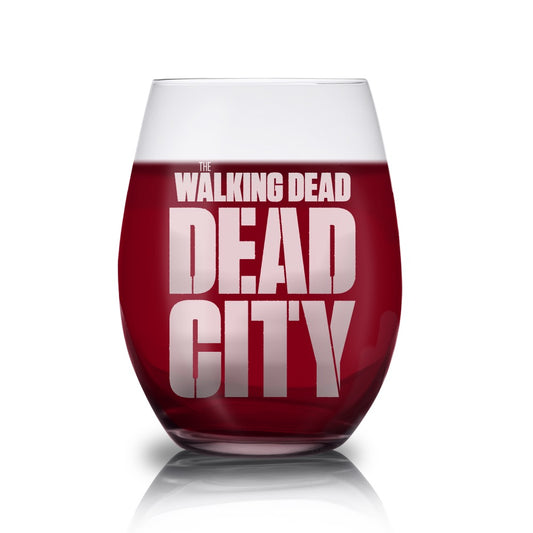 Dead City Logo Wine Glass-0