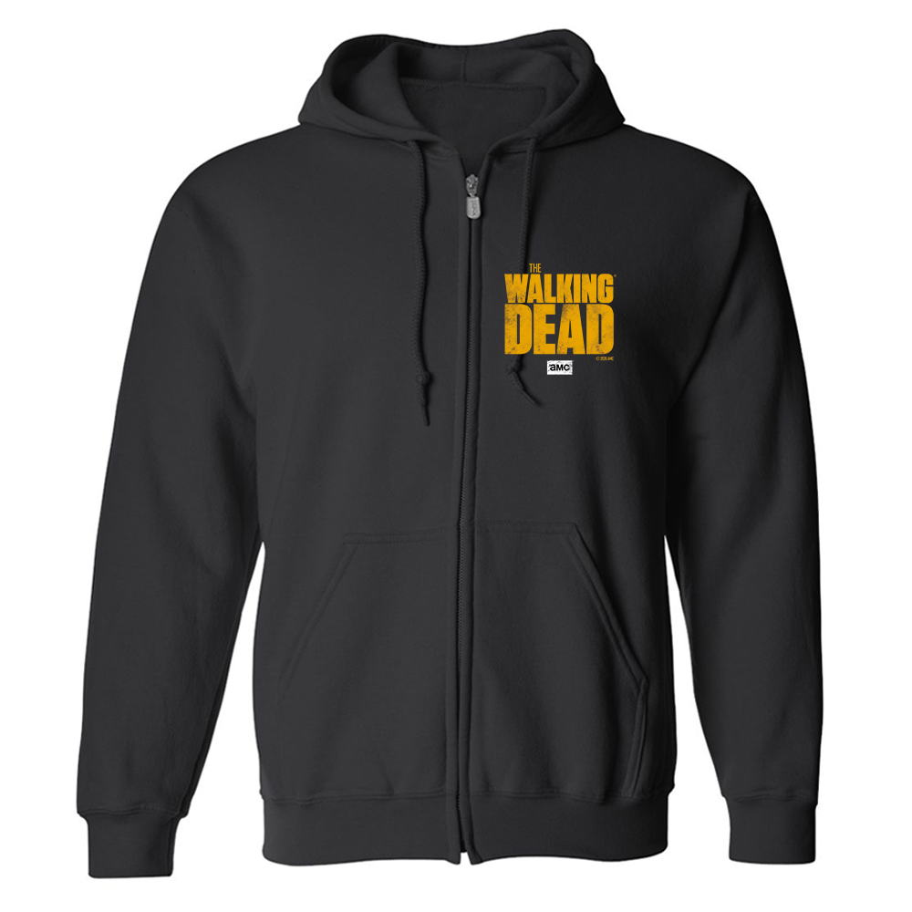The Walking Dead Logo Fleece Zip-Up Hooded Sweatshirt-0