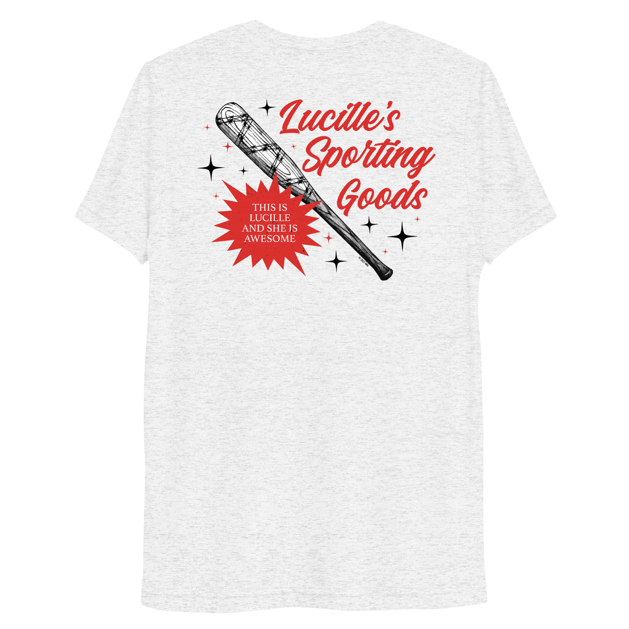 The Walking Dead Lucille's Sporting Goods Adult Tri-Blend T-Shirt-0