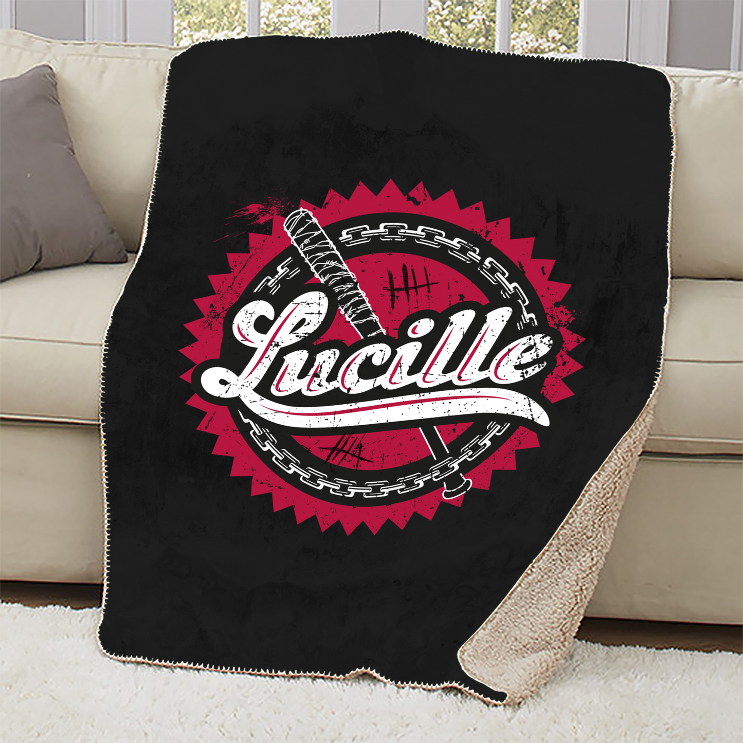 The Walking Dead Lucille Sherpa Blanket