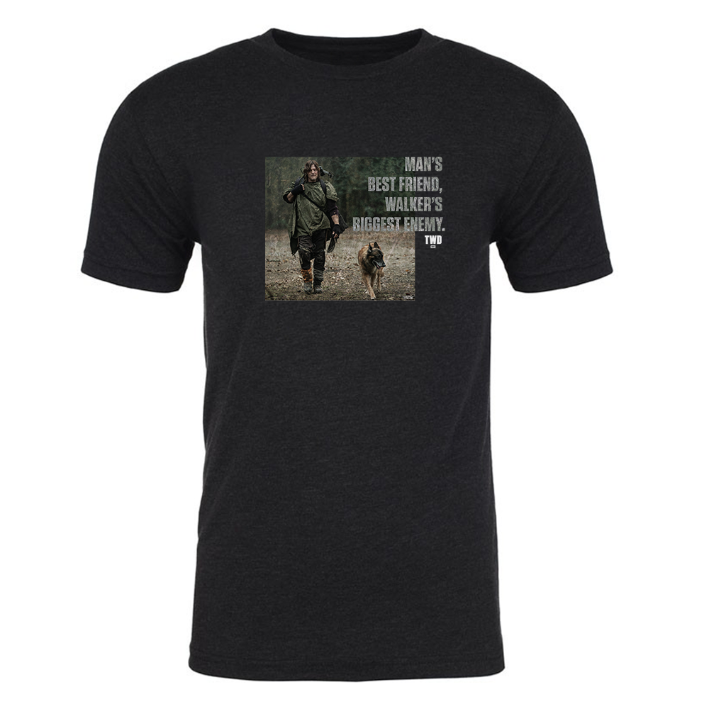 The Walking Dead Man's Best Friend Men's Tri-Blend T-Shirt-1