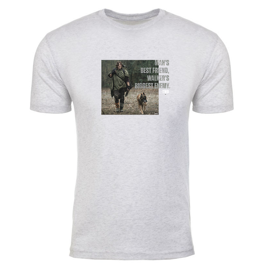 The Walking Dead Man's Best Friend Men's Tri-Blend T-Shirt-2