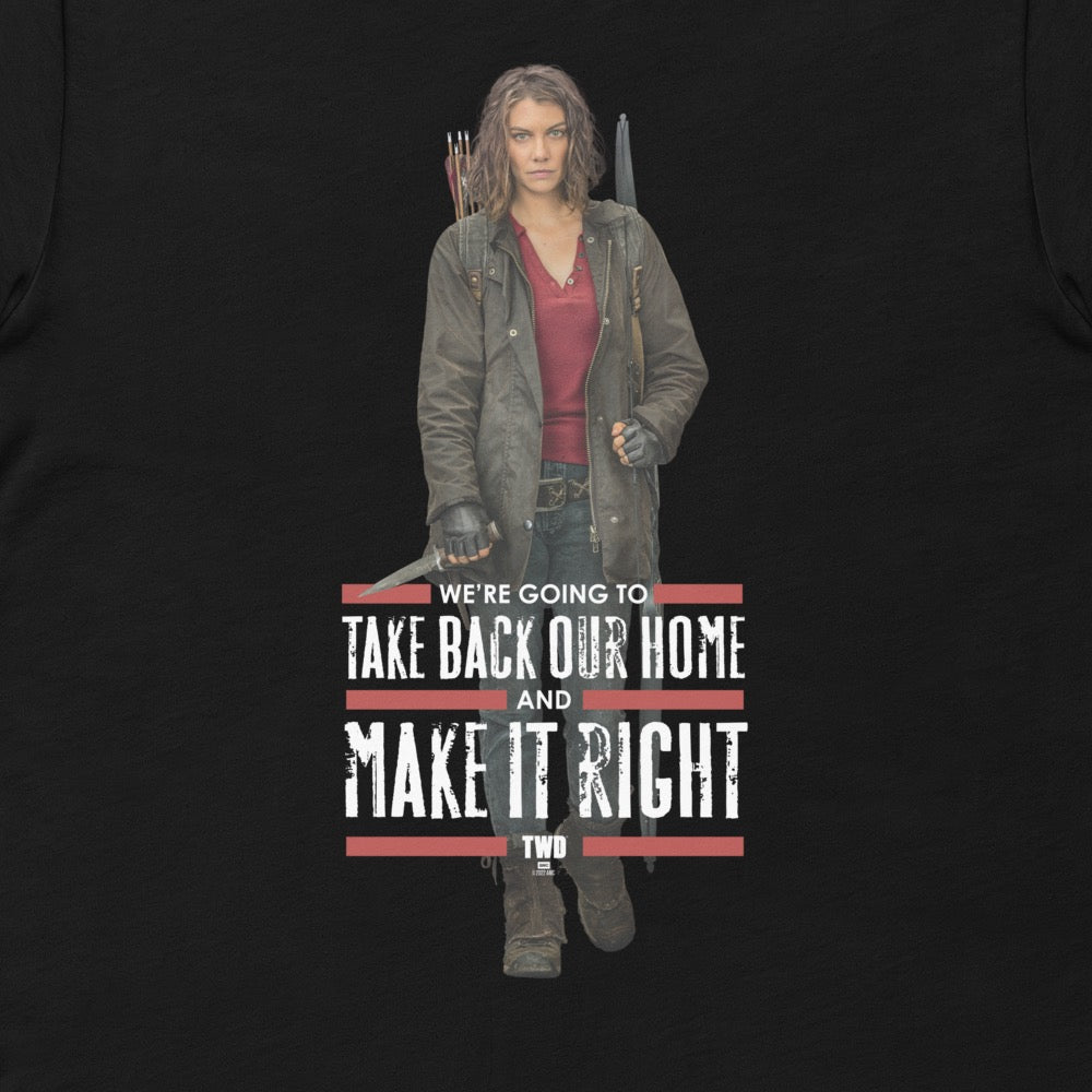 The Walking Dead Maggie Make It Right Adult Short Sleeve T-Shirt-1