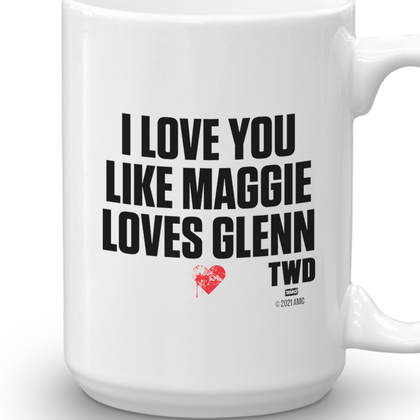 The Walking Dead Maggie Loves Glenn White Mug