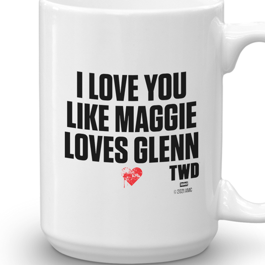 The Walking Dead Maggie Loves Glenn White Mug-1