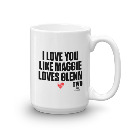 The Walking Dead Maggie Loves Glenn White Mug-0