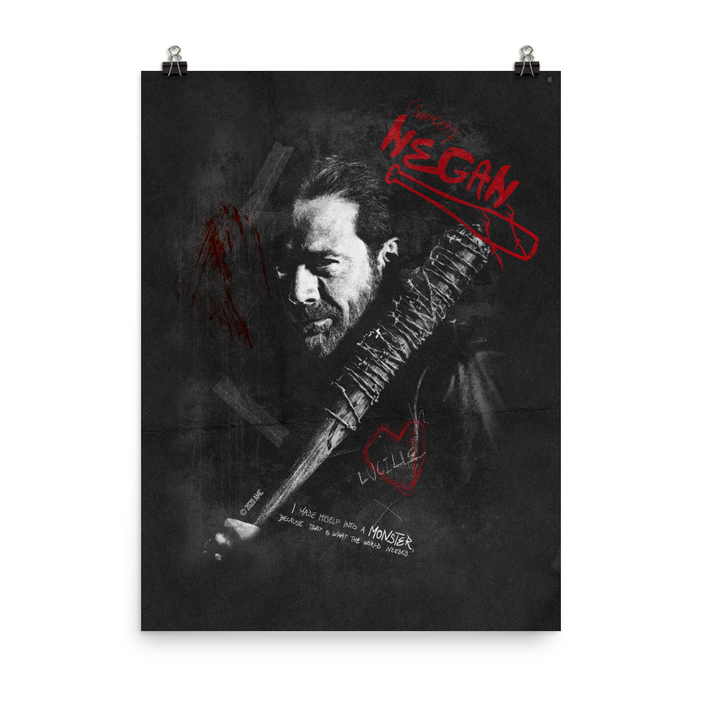 The Walking Dead Negan Graffiti Premium Satin Poster-0