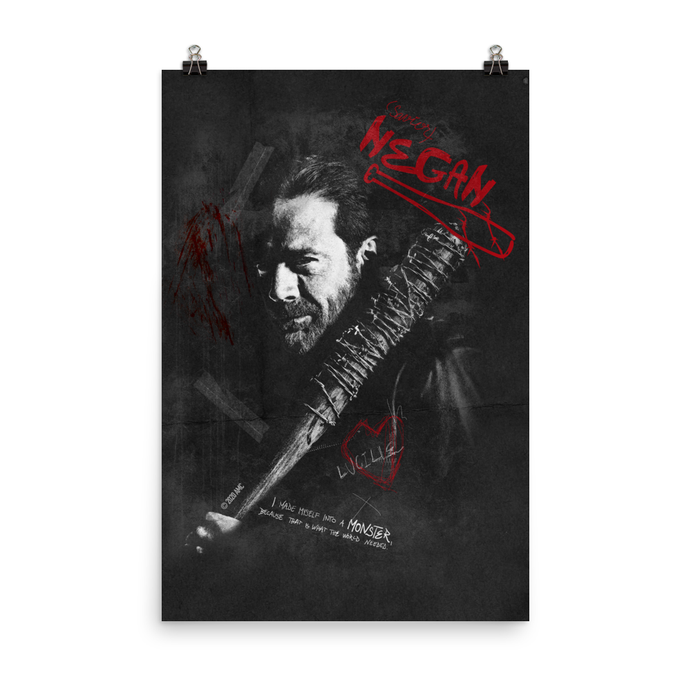 The Walking Dead Negan Graffiti Premium Satin Poster – The Walking