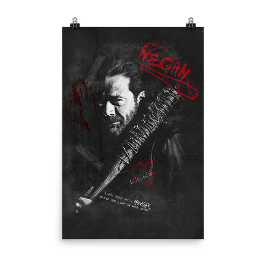 The Walking Dead Negan Graffiti Premium Satin Poster-1
