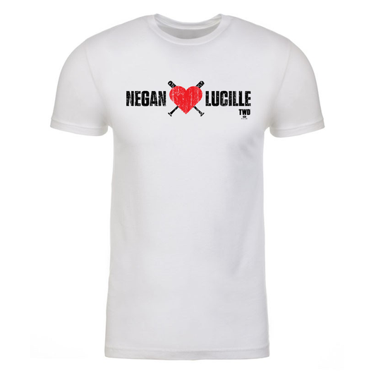The Walking Dead Negan Heart Lucille Adult Short Sleeve T-Shirt-0