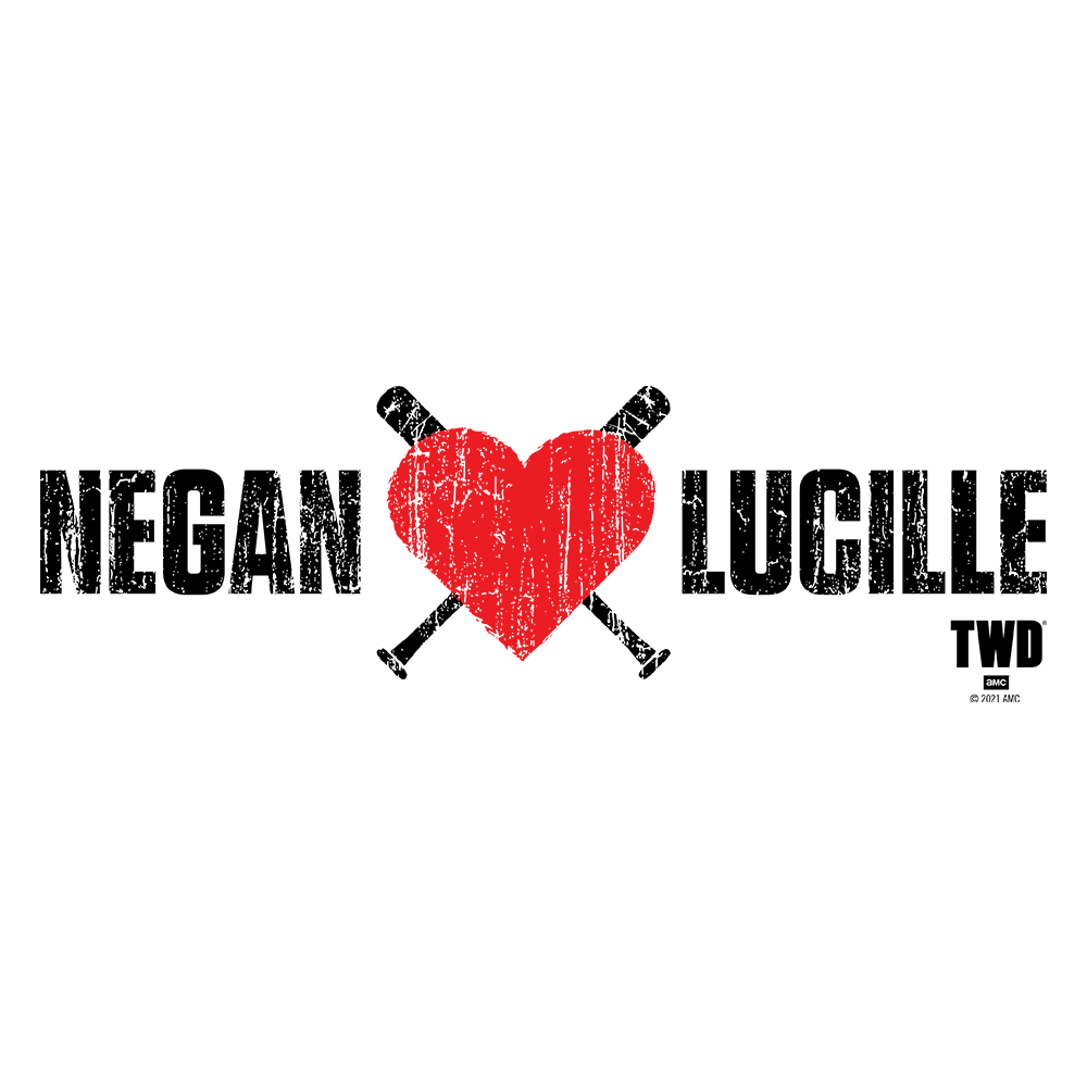 The Walking Dead Negan Heart Lucille Adult Short Sleeve T-Shirt-1