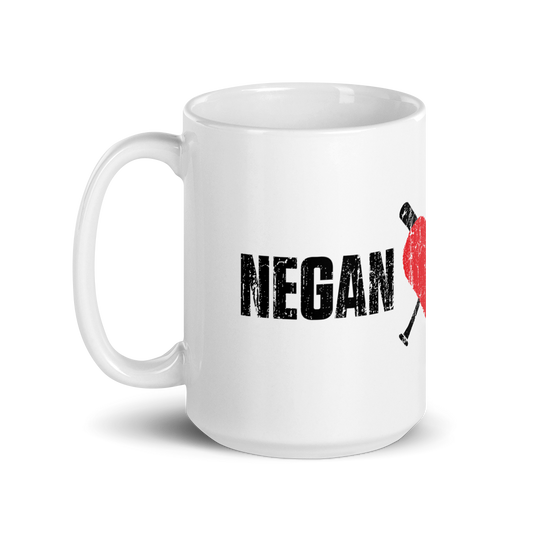 The Walking Dead Negan Heart Lucille White Mug-4
