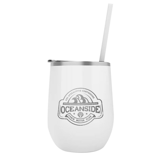 The Walking Dead Oceanside Laser Engraved Wine Tumbler with Straw-0
