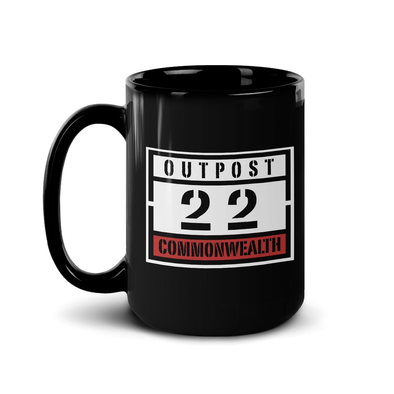 The Walking Dead Outpost 22 Black Mug