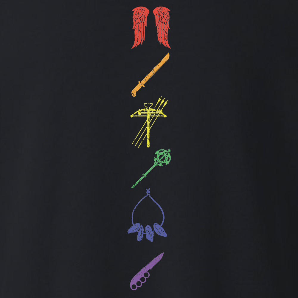 The Walking Dead Pride Icons Stack Fleece Crewneck Sweatshirt-2