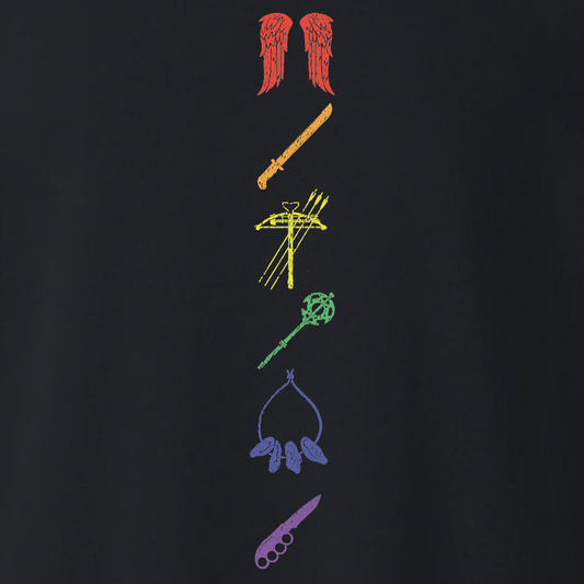 The Walking Dead Pride Icons Stack Fleece Crewneck Sweatshirt-2