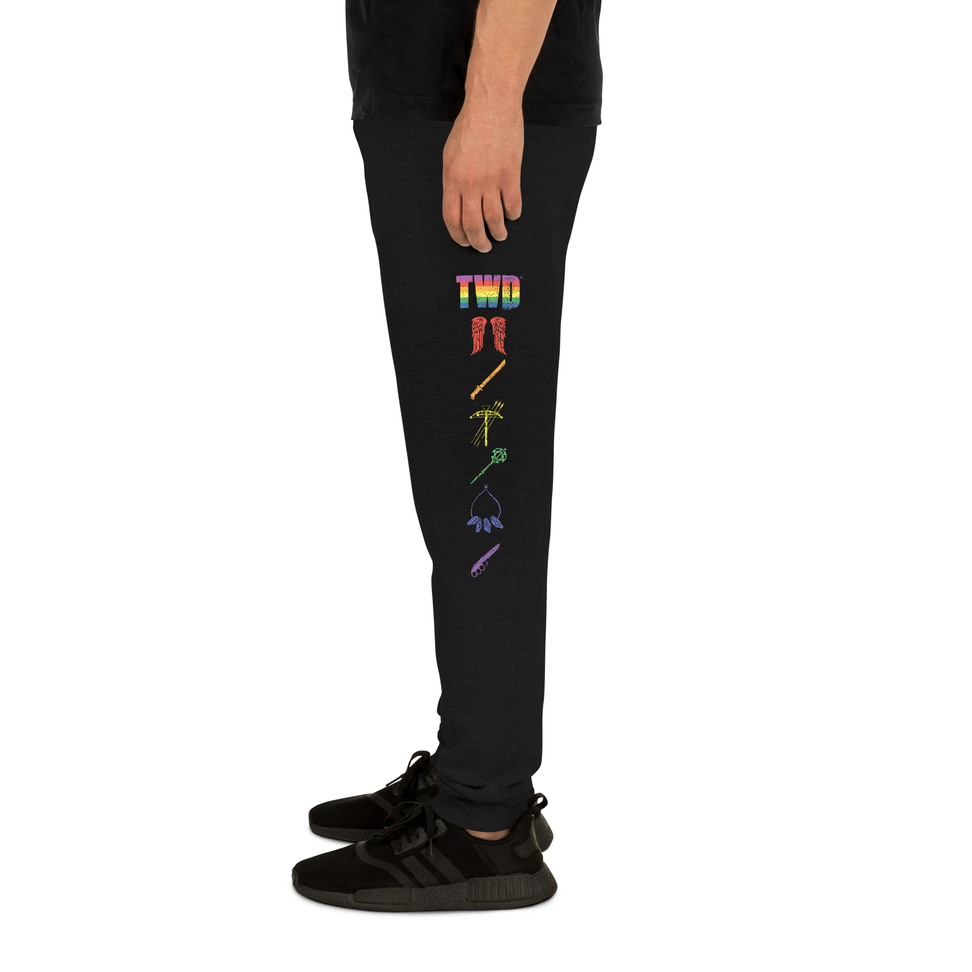 The Walking Dead Pride Icons Stack Adult Fleece Joggers-1
