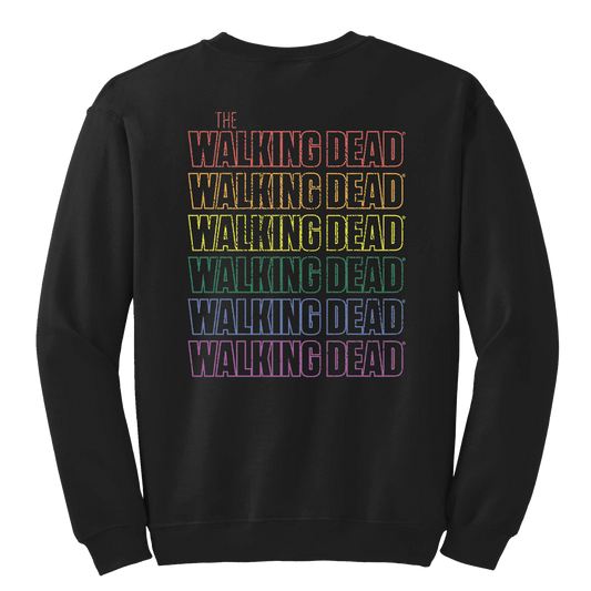 The Walking Dead Pride Repeat Logo Fleece Crewneck Sweatshirt-1